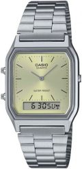 Zegarek męski Casio AQ-230A-9AMQYES srebrny. Szare zegarki męskie Casio, bez wzorów, srebrne. Za 173.17 zł.