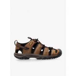Sandały trekkingowe męskie Keen Targhee III Sandal. Brązowe sandały męskie Keen, bez wzorów, sportowe, bez zapięcia. Za 287.99 zł.