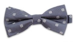 Szara Mucha Delikatnie Prążkowana - Vernon, Męska. Szare krawaty i muchy Vernon, bez wzorów, prążkowane, eleganckie. Za 29.00 zł.