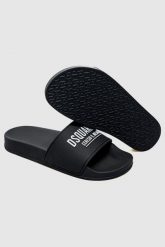 DSQUARED2 Czarne klapki męskie. Czarne klapki męskie Dsquared2, bez wzorów, bez zapięcia. W wyprzedaży za 629.99 zł.