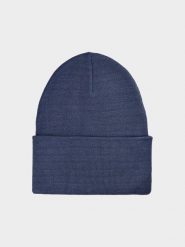 4F Czapka zimowa uniseks - granatowa Uniwersalny. Niebieskie czapki męskie 4F, na zimę, bez wzorów, z materiału. W wyprzedaży za 29.99 zł.
