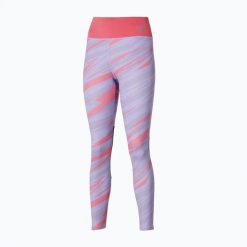 Legginsy do biegania damskie Mizuno 7/8 Printed. Fioletowe legginsy damskie Mizuno, bez wzorów, z elastanu. Za 179.99 zł.