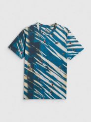 4F T-shirt regular z nadrukiem męski - multikolor M. T-shirty męskie 4F, m, bez wzorów, z materiału, bez kołnierzyka, bez ramiączek. Za 99.99 zł.