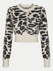 ONLY Sweter Lima 15339828 Beżowy Cropped Fit. Brązowe swetry nierozpinane damskie ONLY, s, bez wzorów, z syntetyku, bez kołnierzyka, bez ramiączek. Za 79.99 zł.