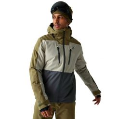 Kurtka narciarska Dare 2B Baseplate III. Zielone kurtki sportowe męskie Dare 2B, m, bez wzorów, z materiału, z kapturem, narciarskie. Za 535.00 zł.