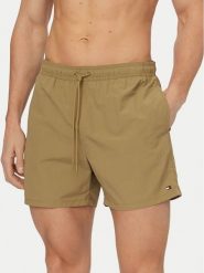 Tommy Hilfiger Szorty kąpielowe UM0UM03477 Khaki Regular Fit. Brązowe kąpielówki męskie Tommy Hilfiger, bez wzorów, z syntetyku. Za 249.99 zł.