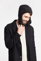 Czapka Męska Uszatka PaMaMi Czarna 14055-001. Czarne czapki męskie na zimę, bez wzorów. Za 99.90 zł.