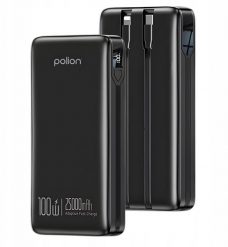 Powerbank 25000mAh 100W 2xUSB-C USB-A PD3.0 QC3.0 LED szybkie ładowanie. Powerbanki Polion. Za 176.04 zł.