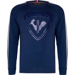 T-shirt ROSSIGNOL BLASON LS. Niebieskie t-shirty męskie Rossignol, z aplikacjami, z bawełny, bez kołnierzyka, bez ramiączek. Za 450.00 zł.