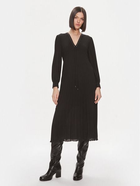 Liu Jo Sukienka codzienna MF3184 T0414 Czarny Regular Fit. Czarne sukienki damskie Liu Jo, na co dzień, bez wzorów, z syntetyku, bez kołnierzyka, bez ramiączek, proste. Za 709.99 zł.