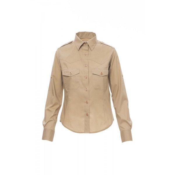 Koszula damska Payper Trophy. Brązowe koszule damskie PAYPER WEAR, bez wzorów, eleganckie, bez kołnierzyka, bez ramiączek. Za 210.00 zł.