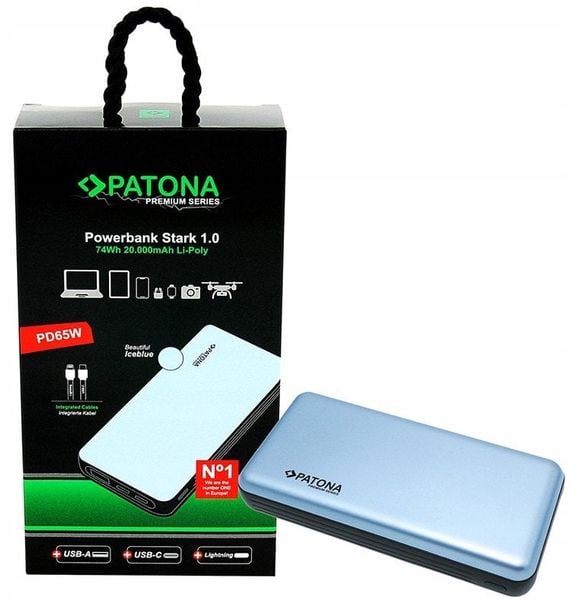 Patona Premium Powerbank Stark 1.0 PD65W 20000mAh. Powerbanki PATONA. Za 317.32 zł.