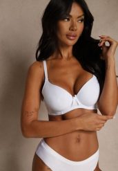 Biały Gładki Biustonosz o Klasycznym Fasonie Arriethia. Białe biustonosze Renee, bez wzorów. Za 24.99 zł.