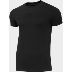 T-shirt męski TSM207 - głęboka czerń. T-shirty męskie 4F, m, bez wzorów, bez kołnierzyka, bez ramiączek. Za 59.99 zł.