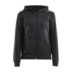 Bluza sportowa damska Craft Community Fz. Czarne bluzy damskie Craft, xs, bez wzorów, z materiału, sportowe, bez ramiączek, z kapturem. Za 289.00 zł.
