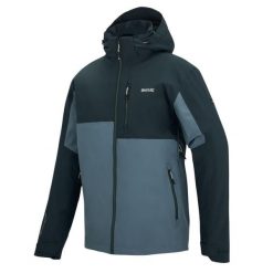 Męska wodoodporna kurtka turystyczna Bosfield Panelled z kapturem. Brązowe kurtki męskie Regatta, l, bez wzorów, z materiału, z kapturem. Za 386.00 zł.