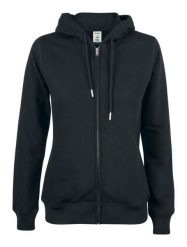 Clique Premium OC Hoody Full Zip Women — damska bluza z kapturem z bio-bawełny. Czarne bluzy damskie CLIQUE, s, bez wzorów, z bawełny, bez ramiączek, z kapturem. Za 295.68 zł.