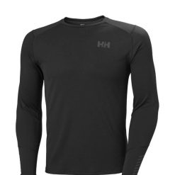 Koszulka termoaktywna z długim rękawem męska Helly Hansen Lifa Active Crew. Czarne bluzy męskie Helly Hansen, m, bez wzorów, bez ramiączek, bez kaptura. Za 153.99 zł.