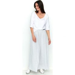 Wygodna spódnica maxi n188. Brązowe spódnice damskie Nunu, na co dzień, bez wzorów, z gumy, eleganckie, maxi, koszulowe. Za 109.00 zł.