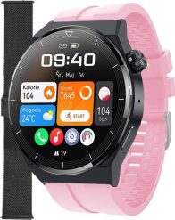 Smartwatch Enter SAT.14.5319.144-SET Różowy. Czerwone zegarki smartwatch Enter, bez wzorów. Za 299.00 zł.