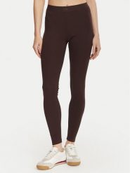 Guess Legginsy V6YB23 K4666 Brązowy ciemny Slim Fit. Brązowe legginsy damskie Guess, z aplikacjami. Za 264.99 zł.