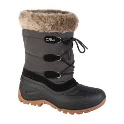 Buty CMP Nietos Low 3Q78956-U901 Śniegowce szare ocieplane czarne. Czarne śniegowce damskie z syntetyku, za kostkę, bez zapięcia. Za 529.65 zł.