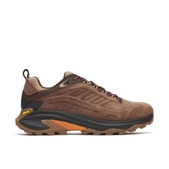 Buty trekkingowe - męskie - Merrell Moab Speed 2 Leather - brązowe. Brązowe trekkingi męskie Merrell, z gumy, bez zapięcia. Za 599.00 zł.