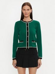 Luisa Spagnoli Kardigan Materiale 58508 Zielony Regular Fit. Zielone kardigany damskie Luisa Spagnoli, m, bez wzorów, z wełny, bez kołnierzyka. Za 759.99 zł.