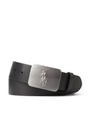 Polo Ralph Lauren Pasek 405761965001 Czarny. Czarne paski męskie Polo Ralph Lauren, ze skóry. Za 549.99 zł.