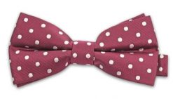 Bladoczerwona Mucha w Białe Groszki, Kropki, Męska. Czerwone krawaty i muchy Vernon, bez wzorów, eleganckie. Za 29.00 zł.
