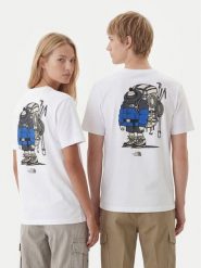 The North Face T-Shirt NF0A8JB4 Biały Relaxed Fit. Białe t-shirty damskie The North Face, m, bez wzorów, z bawełny, bez kołnierzyka, bez ramiączek. Za 149.99 zł.