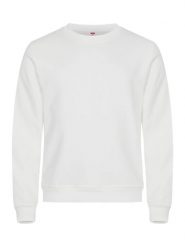 Clique Basic Roundneck bluza unisex z okrągłym dekoltem – white. Białe bluzy damskie CLIQUE, xl, bez wzorów, z bawełny, bez ramiączek, bez kaptura. Za 155.74 zł.