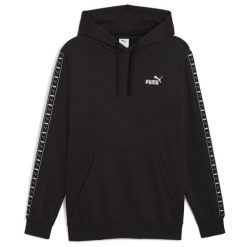 Bluza z kapturem męskie Puma Ess Tape Hoodie Fl. Czarne bluzy męskie Puma, m, bez wzorów, z bawełny, z kapturem, na fitness i siłownię. Za 192.99 zł.