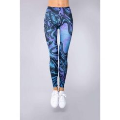 Legginsy sportowe damskie DEEP TRIP Wave. Niebieskie legginsy damskie DEEP TRIP, bez wzorów. Za 179.00 zł.