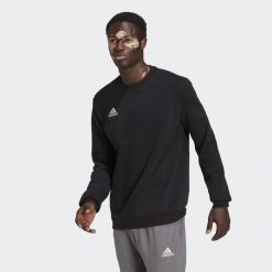 Bluza adidas Entrada 22. Czarne bluzy męskie Adidas, s, bez wzorów, z bawełny, sportowe, bez ramiączek, bez kaptura. Za 126.99 zł.