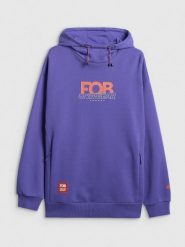 4F Bluza dresowa nierozpinana z kapturem męska - fioletowa M. Fioletowe bluzy sportowe męskie 4F, m, bez wzorów, z dresówki, z kapturem. Za 249.99 zł.