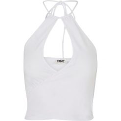 Tank top court wraparound woman Urban Classics. Białe topy damskie Urban Classics, bez wzorów, eleganckie, bez kołnierzyka, bez ramiączek. Za 142.00 zł.