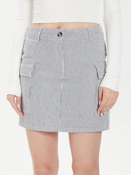 Gina Tricot Spódnica ołówkowa 21988 Granatowy Slim Fit. Niebieskie spódnice damskie Gina Tricot, m, bez wzorów, z bawełny, ołówkowe. Za 89.99 zł.