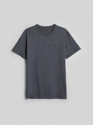 4F T-shirt regular z nadrukiem męski - szary L. Szare t-shirty męskie 4F, l, bez wzorów, z bawełny, bez kołnierzyka, bez ramiączek. Za 59.99 zł.