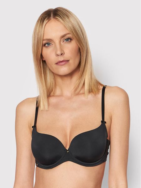 Selmark Biustonosz z fiszbiną Etna 10517 Czarny. Czarne biustonosze Selmark, bez wzorów, z syntetyku. Za 139.99 zł.