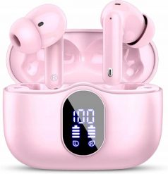 Słuchawki QCY Słuchawki bezprzewodowe douszne A90 PRO Bluetooth Różowe. Czerwone słuchawki bezprzewodowe QCY. Za 54.99 zł.