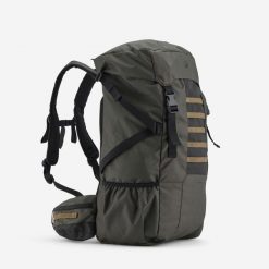 Plecak Bushcraft 50 litrów V2. Brązowe plecaki damskie SOLOGNAC, bez wzorów, z materiału, sportowe. Za 199.99 zł.
