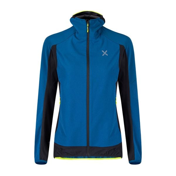 Kurtka przeciwwiatrowa damska Montura Premium Wind Hoody. Niebieskie kurtki sportowe damskie MONTURA, l, bez wzorów, bez ramiączek, bez kaptura, trekkingowe. Za 729.99 zł.