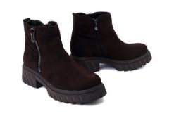 BIOECO BY ARKA 7858 2941+1290 brąz, botki damskie. Brązowe botki damskie Bioeco by Arka, bez wzorów, ze skóry, bez obcasa, na obcasie, bez zapięcia. Za 375.17 zł.