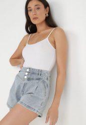 Białe Body Agathyllis. Białe body Born2be, bez wzorów, z bawełny. Za 29.99 zł.