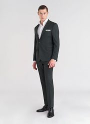 PAKO LORENTE – Zielone eleganckie spodnie męskie. Zielone eleganckie spodnie męskie Pako Lorente, bez wzorów, eleganckie. Za 399.99 zł.