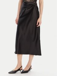 Rinascimento Spódnica midi CFC0125416003 Czarny Regular Fit. Czarne spódnice damskie Rinascimento, l, bez wzorów, z syntetyku, midi. Za 259.99 zł.
