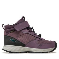 Trekkingi Keen. Fioletowe klapki męskie Keen, bez wzorów, bez zapięcia. Za 399.99 zł.