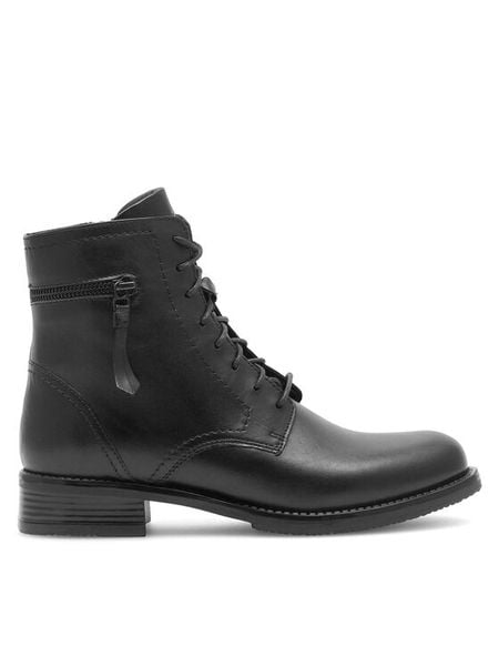 Lasocki Trzewiki WB-DAFFY-46 Czarny. Czarne botki damskie Lasocki, bez wzorów, ze skóry, bez obcasa, na płaskiej podeszwie, bez zapięcia. Za 179.99 zł.