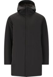 Parka SOS Boiwa. Czarne parki męskie SOS, l, bez wzorów, z materiału, eleganckie, bez kołnierzyka, bez kaptura. Za 968.50 zł.